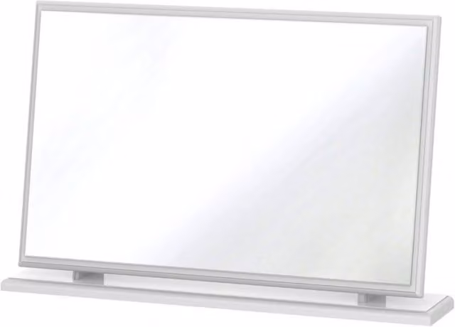 Welcome Balmoral Large Rectangular Tabletop Dressing Mirror in White High Gloss