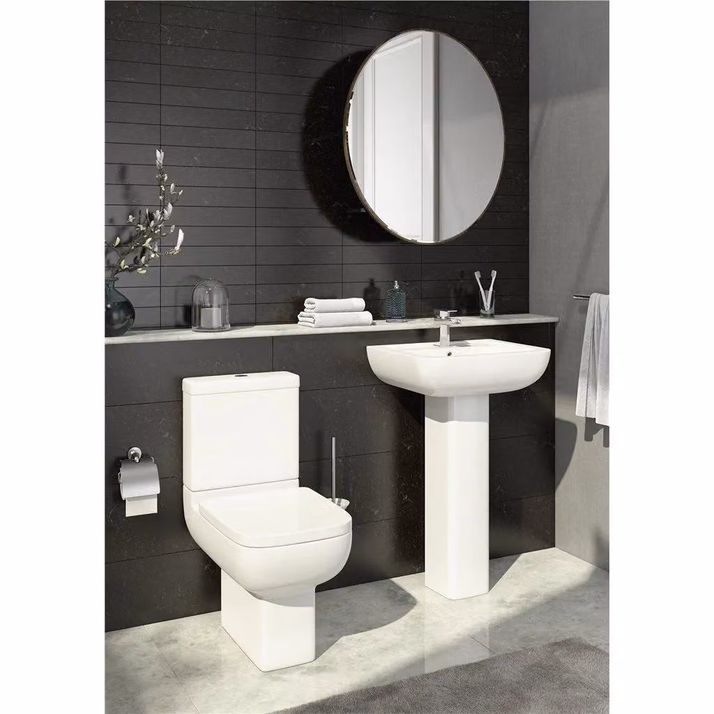 Clifton Premium Rimless Pan Toilet Set with Soft Close Seat in White – 2