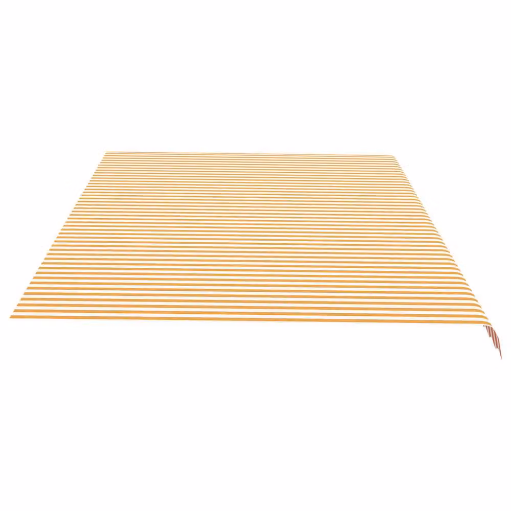 Berkfield Home Replacement Awning Fabric in Yellow and White, Polyester, W: 6 m, D: 3.5 m – 2
