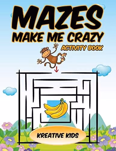 Kreative Kids Mazes Make Me Crazy Activity Book for Children, Multicolour