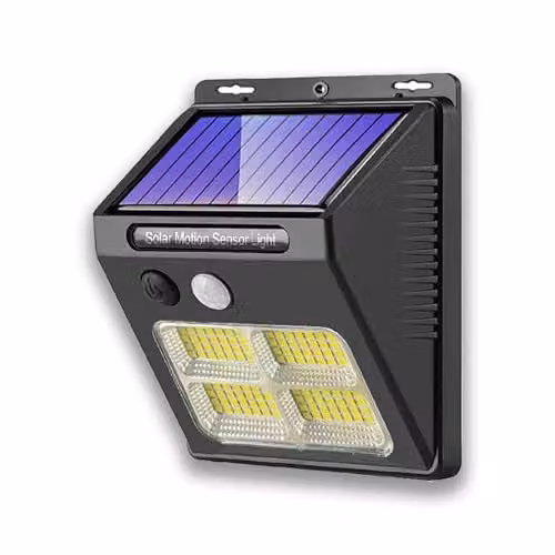 Garden Gear 112 LED Solar Motion Sensor Outdoor Security Light in Black with 270 Degree Wide Beam and Adjustable Lighting Modes – 1