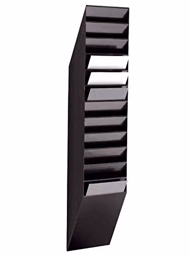 Durable Flexiboxx 12 Wall Mounted A4 Portrait Literature Holder in Black – 3