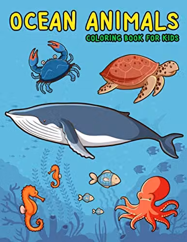 Majosta Ocean Animals Colouring Book for Children