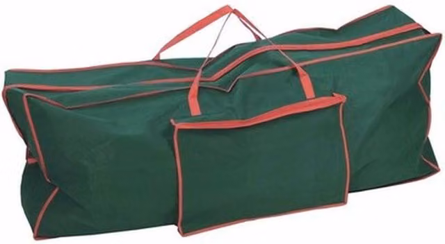 NESTLUNE Large Christmas Tree Storage Bag with Zip Pocket and Handles in Green