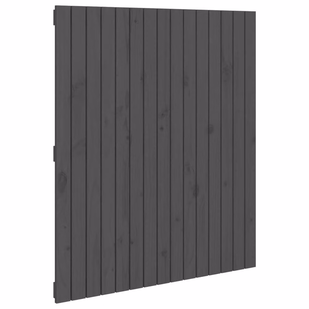 Berkfield Home Grey Striped Wall Headboard in Solid Pine Wood, W: 95.5 cm, D: 3 cm, H: 110 cm – 2