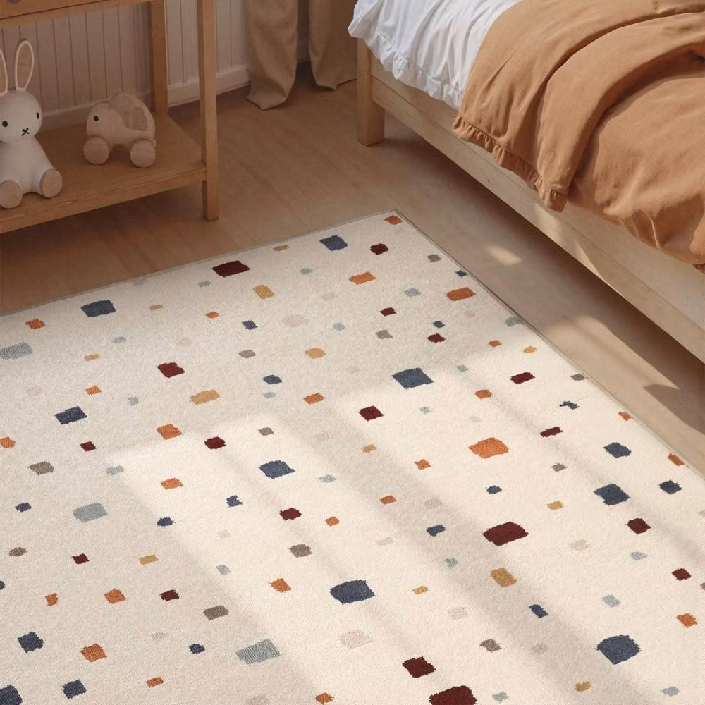 THE RUGS Adventures Kids Round Geometric Rug, Cream and Multicolour, Diameter: 160 cm – 2