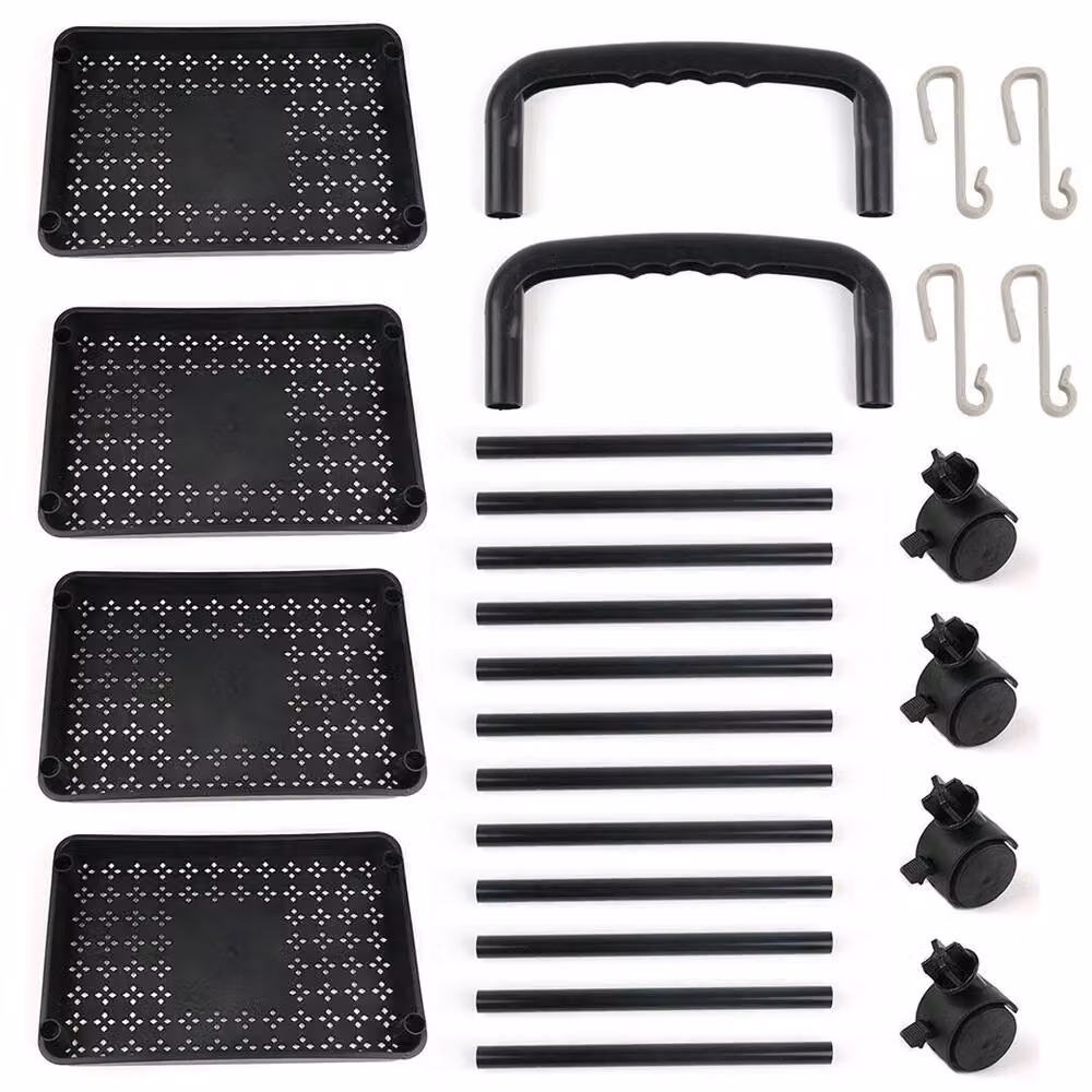 SPETLEK 4 Tier Storage Trolley Cart in Black – 2