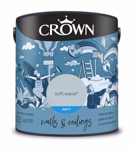 Crown Soft Wave Blue Matt Emulsion 2.5l – 2