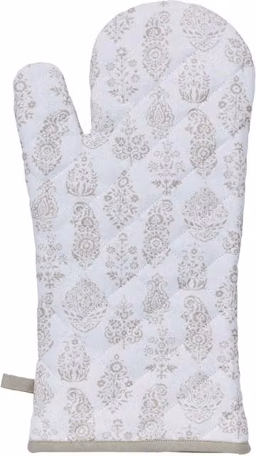 Murmur Aria Cotton Single Oven Glove in Beige with Hanging Loop
