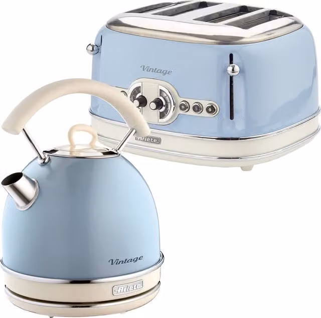 Ariete Blue Dome Kettle and 4 Slice Toaster Set