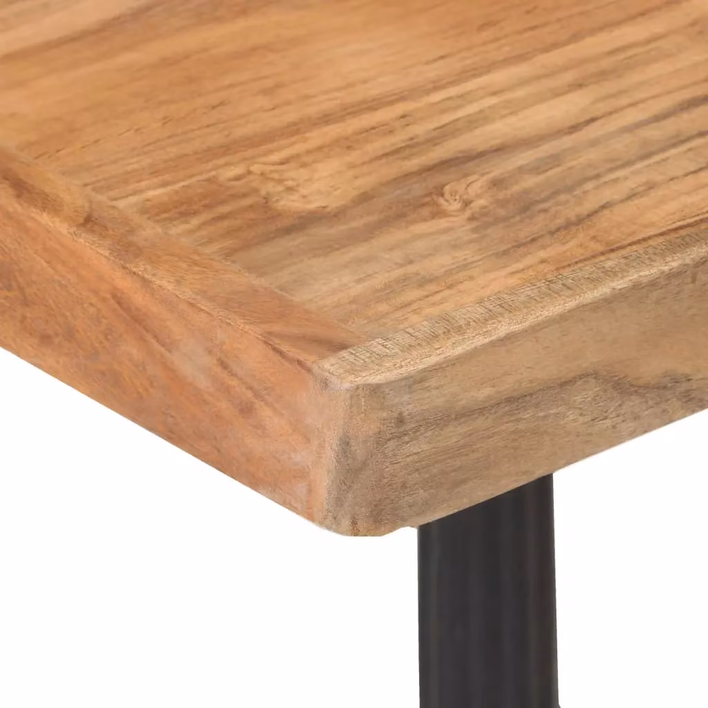 Berkfield Home Bistro Table in Brown Solid Acacia Wood, W/D/H: 60 x 60 x 76 cm – 2