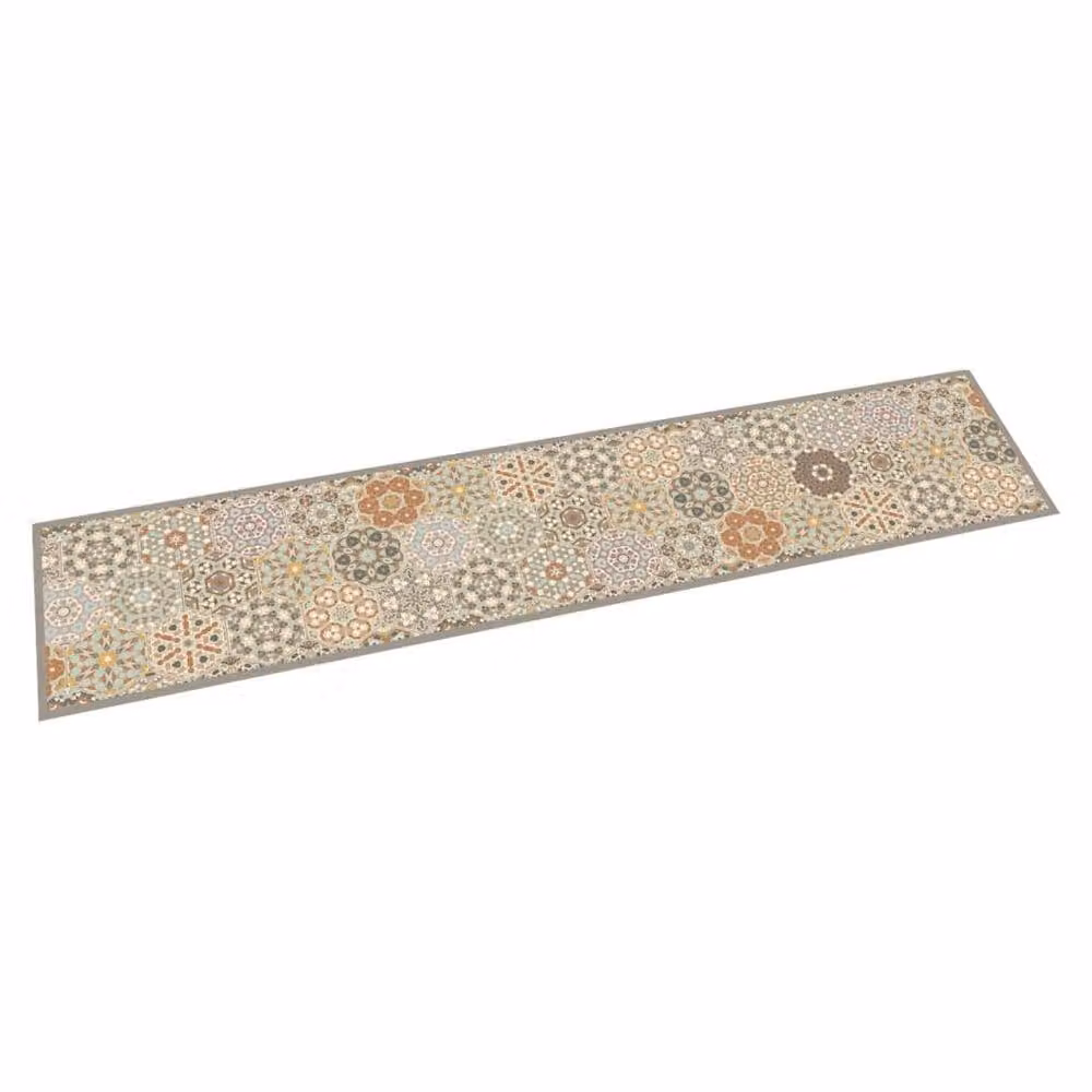 Berkfield Home Washable Hexagon Geometric Kitchen Rug in Multicolour Velvet, W: 60 cm, L: 300 cm – 2