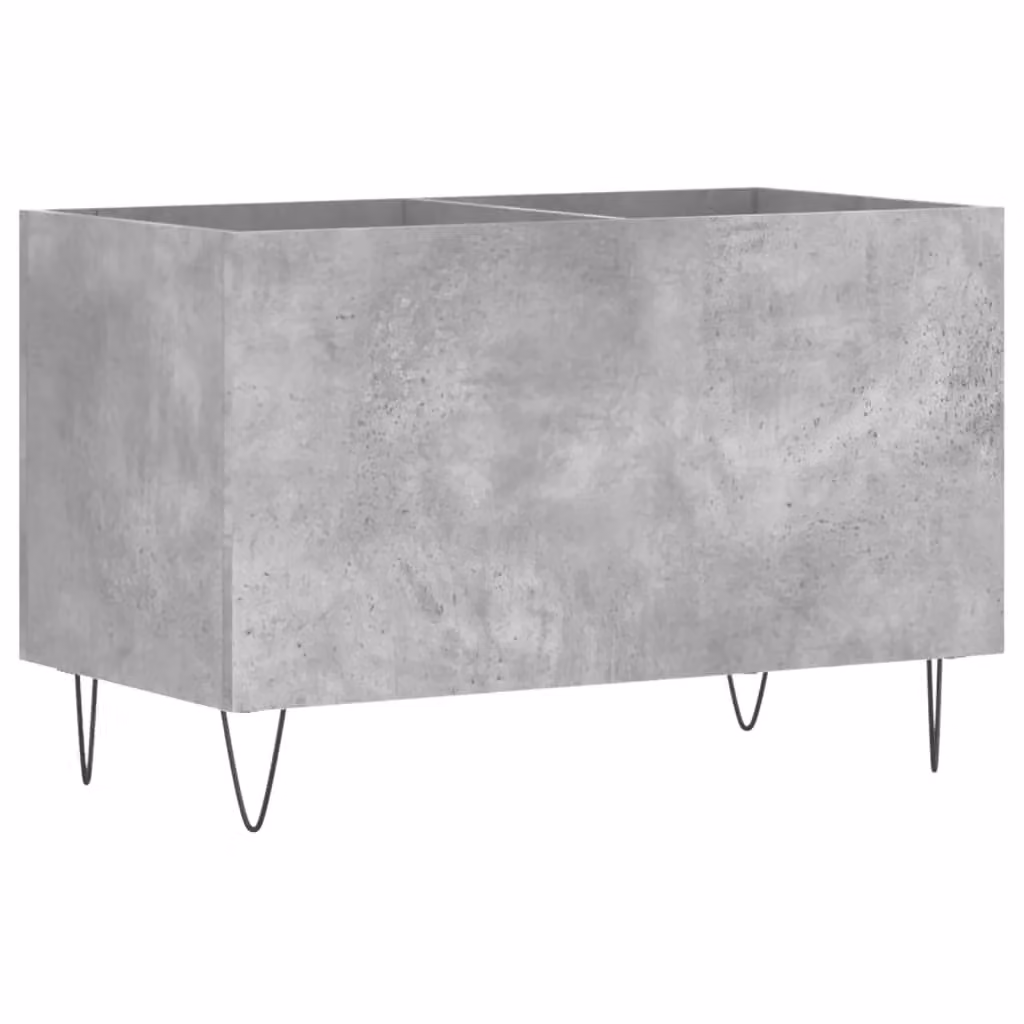 Berkfield Home Record Cabinet in Concrete Grey, W: 74.5 cm, D: 38 cm, H: 48 cm – 2