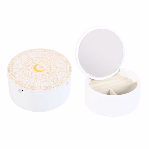 KDMD Astrology Wheel Jewellery Storage Box in White