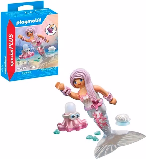Playmobil Mermaid with Octopus in Blue and Multicolour