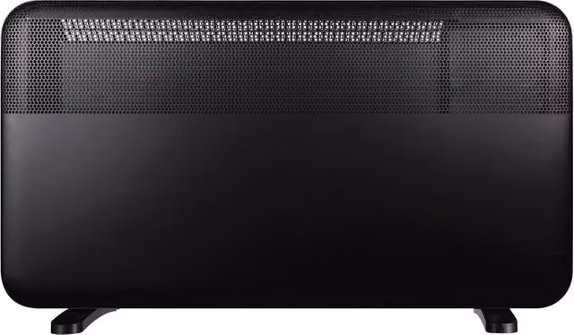 TCP 2000W Convection Panel Heater in Black, Wall Mounted or Freestanding with Digital Thermostat and Timer – 8