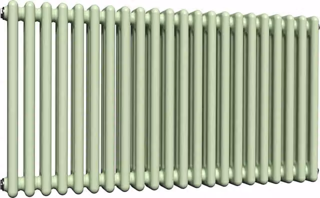 Lux Heat Horizontal 3 Column Steel Radiator in Mint Ice Cream Green, H: 101.0 cm, W: 60.0 cm