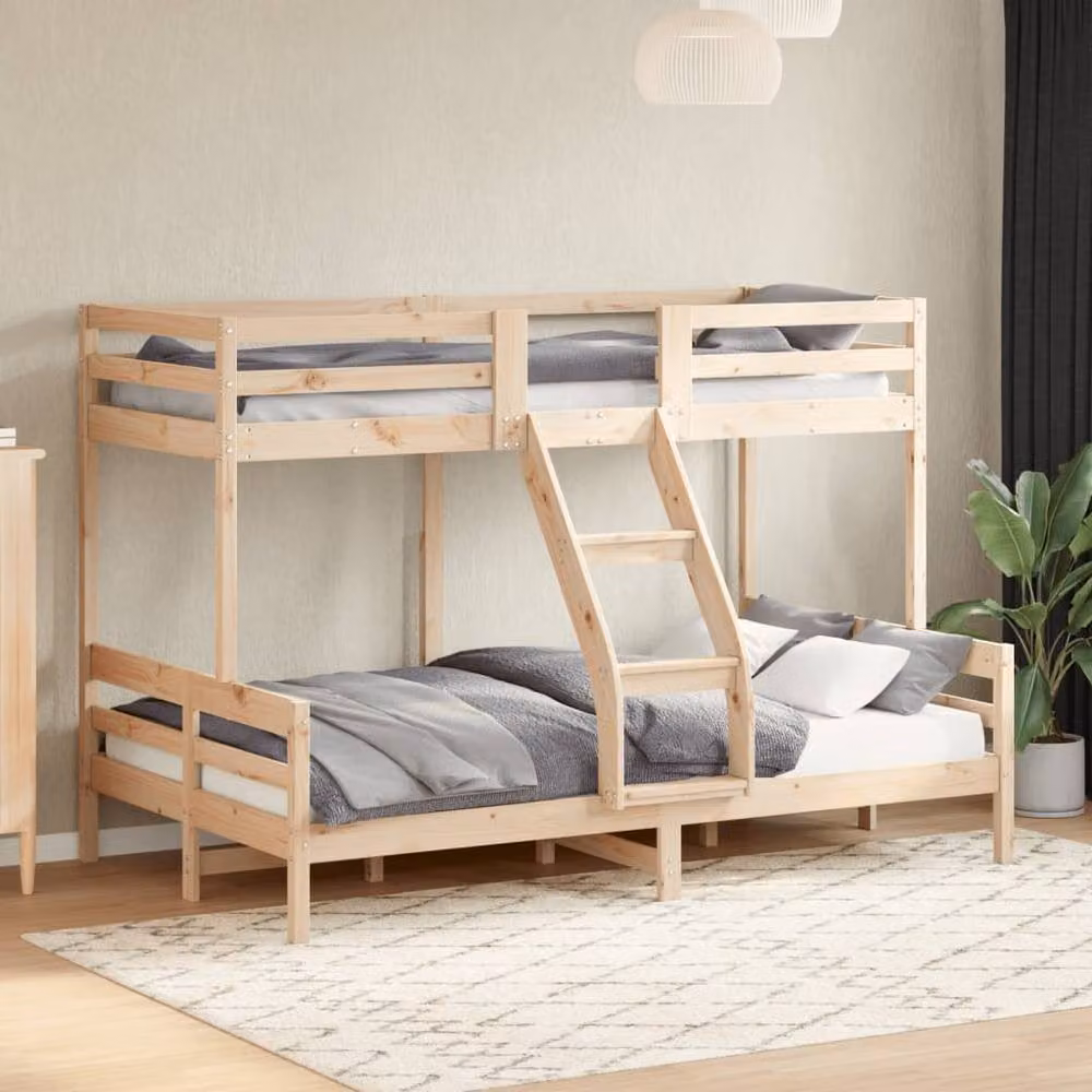 Berkfield Home Solid Wood Bunk Bed in Light Brown – 2