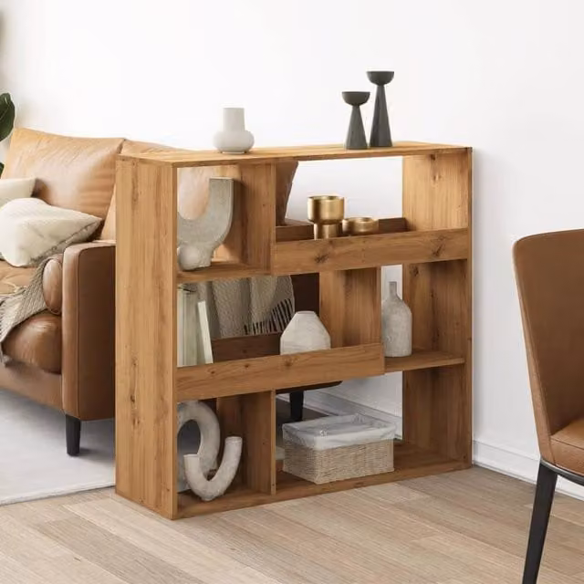 Berkfield Home Artisan Oak Room Divider in Brown, W/D/H: 100 x 33 x 94.5 cm – 1