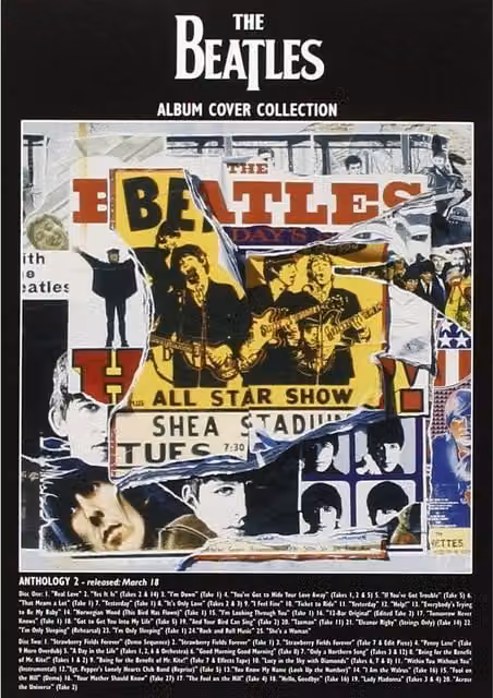 The Beatles Anthology 2 Album Postcard in Multicolour
