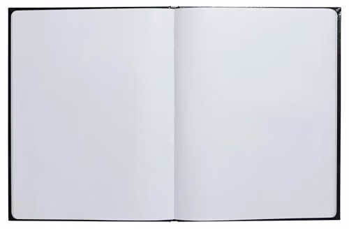 Exacompta Graphik Guest Book in Black with Gold Edges, 100 Plain White Pages, W: 27 cm x H: 22 cm – 2
