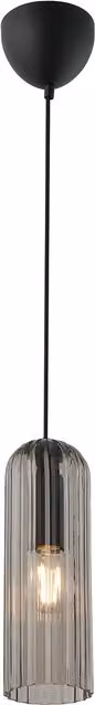 Nordlux Miella Pendant Light in Black Smoked Glass with E27 Socket
