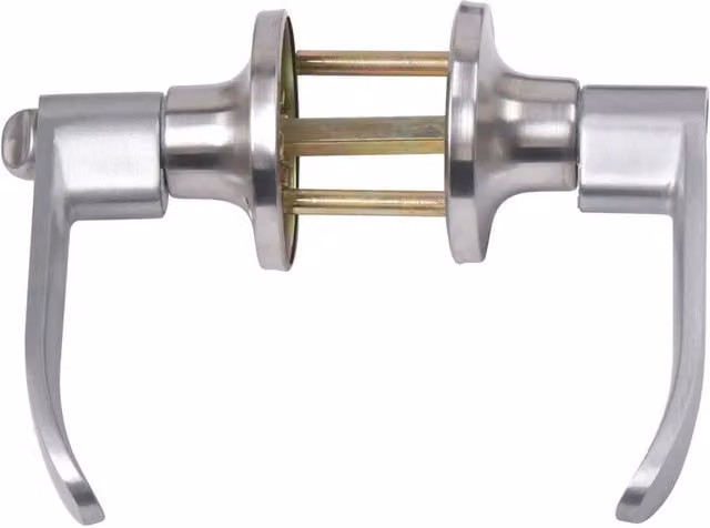 NESTLUNE Three-Handle Home Entry Lever Door Lock in Silver – 1