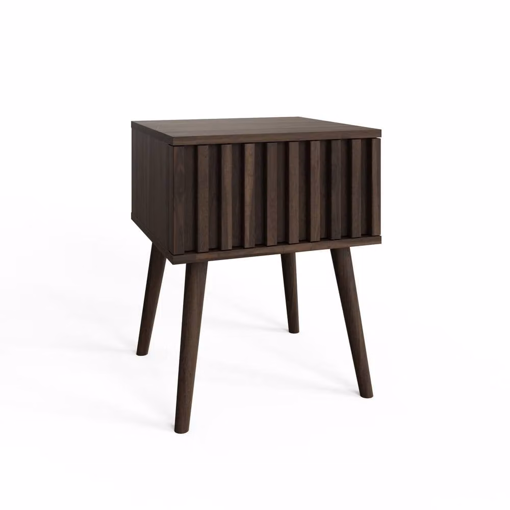 GFW Rowan Mid-Century Square Lamp Table in Walnut Wood – 2