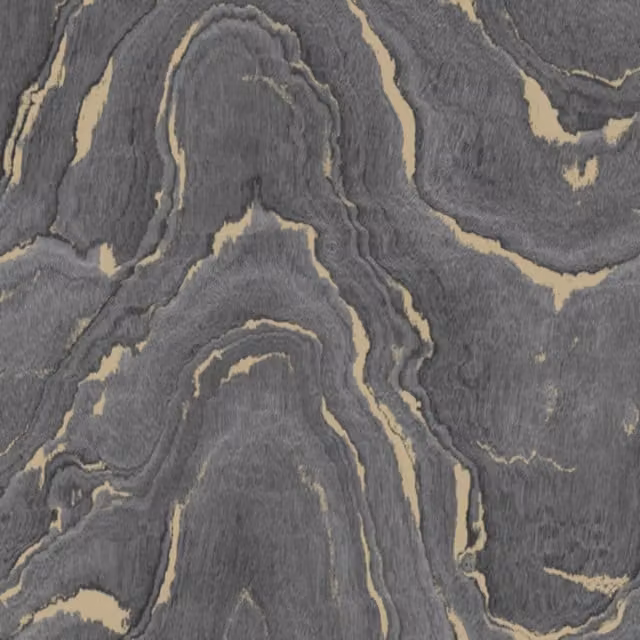 Muriva Grey and Gold Abstract Marble Luxury Wallpaper with Woodgrain Effect