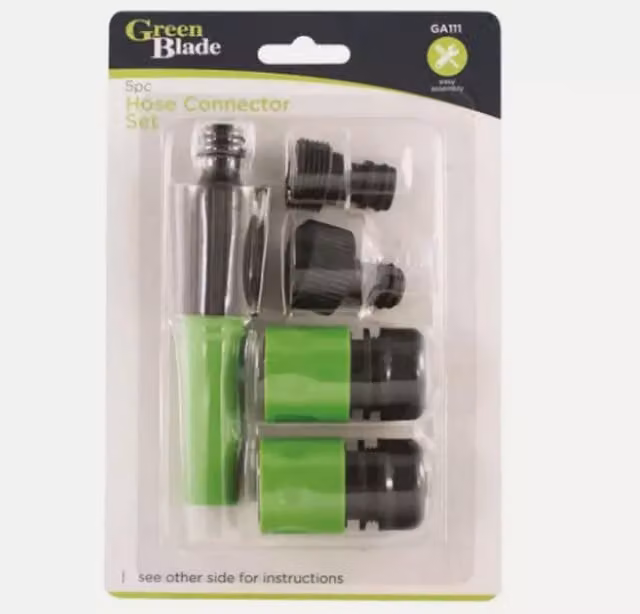 Garden Mile Green and Black Garden Spray Nozzle and Lance with 3/4 inch Taps, W: 15 cm, H: 7 cm