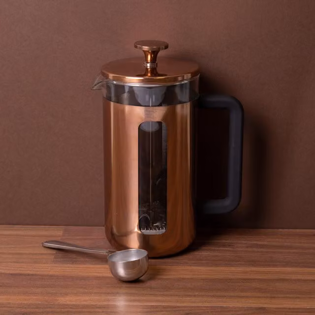 La Cafetire Pisa 8 Cup Coffee Measuring Scoop in Copper and Stainless Steel