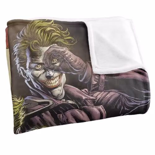 Warner Bros. Batman Three Jokers Super Soft Silky Touch Fleece Throw Blanket, Multicolour, W: 91.44 cm x L: 147.32 cm – 2
