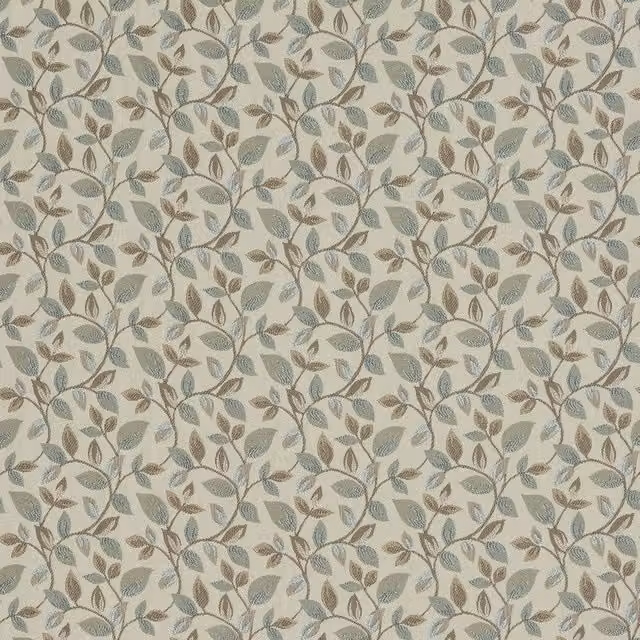 Terrys Vercelli Floral Cotton and Viscose Fabric in Blue and Beige