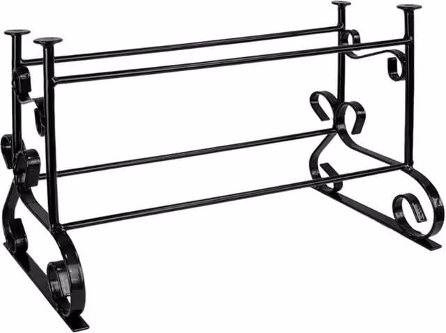 Garden Pride Black Minimalist Metal and Plastic Shoe Rack for Hallways