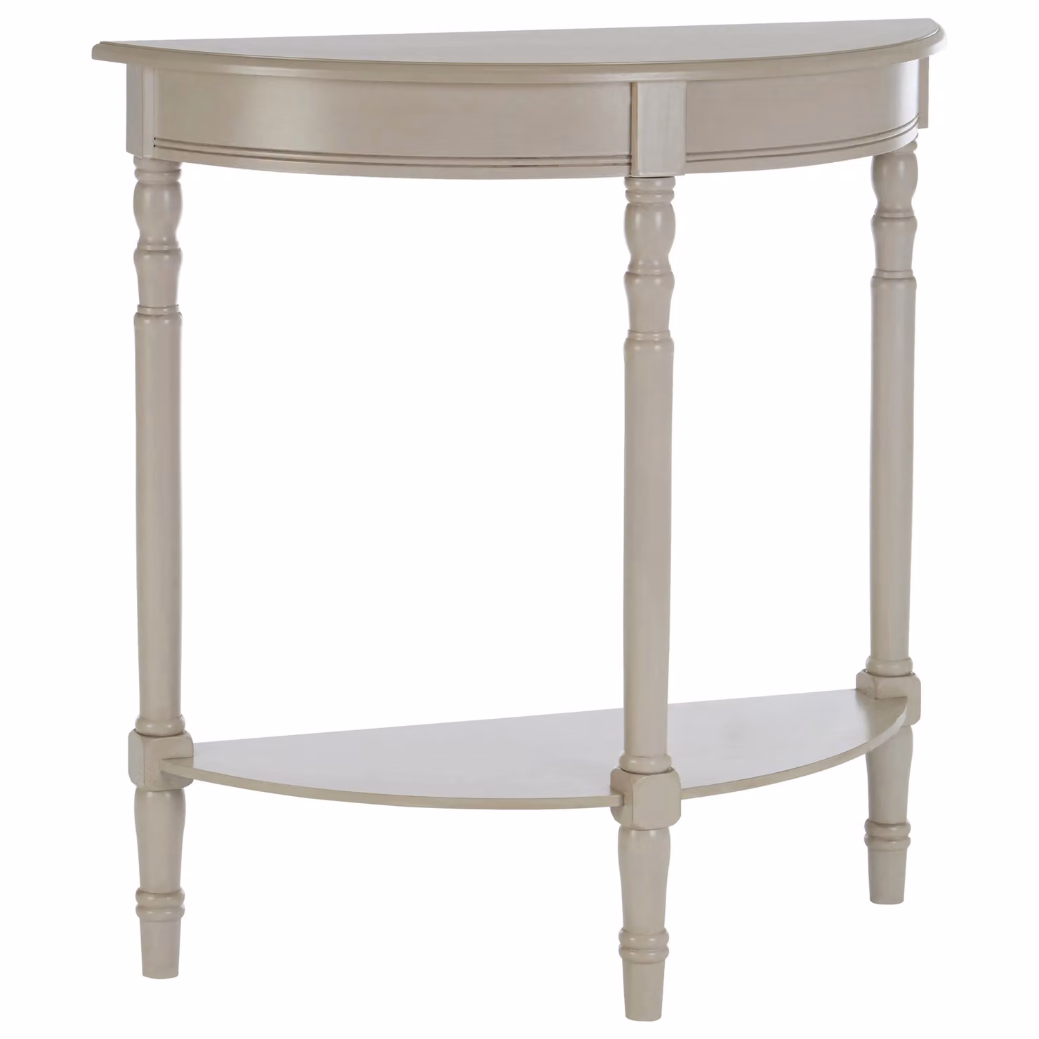 Orsina Rounded Pine Wood Console Table in Grey, W/D/H: 80 x 30 x 22 cm – 2