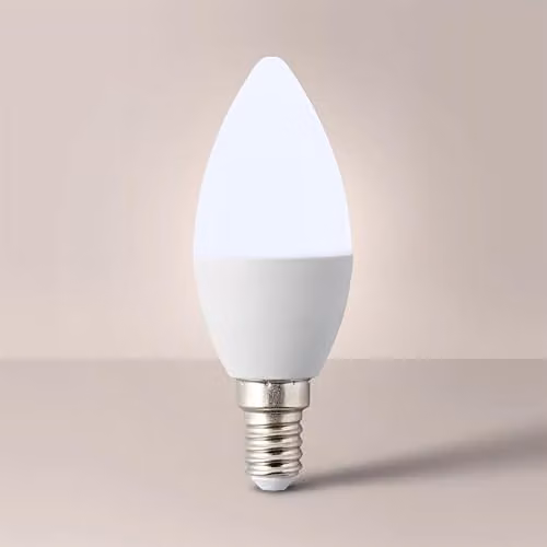 MiniSun 4W High Power LED SES E14 Candle Bulb, Frosted Opal, 3000K Warm White
