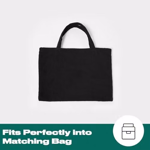 OHS Microfibre Quick Drying Absorbent Beach Towel with Bag, Black – 6
