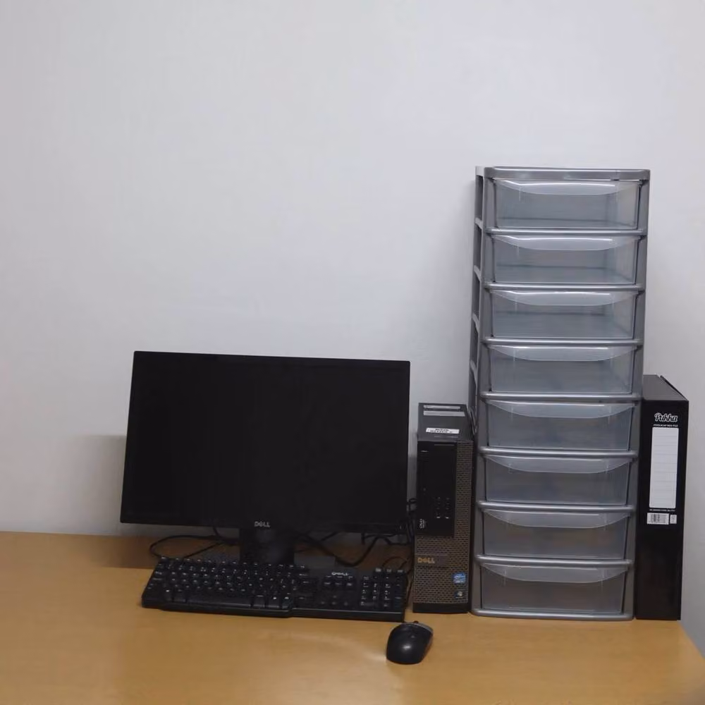 FLAVORA Silver Plastic 8 Drawer Storage Unit for A4 Documents, W: 50 cm, D: 50 cm, H: 75 cm – 3