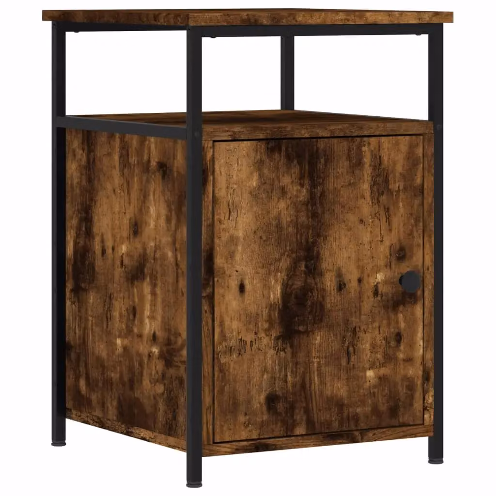 Berkfield Home Bedside Cabinet in Smoked Oak Brown, W/D/H: 40 x 42 x 60 cm – 2