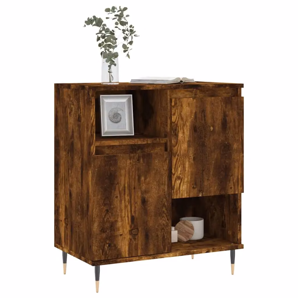 Berkfield Home Smoked Oak Sideboard in Brown, W/D/H: 60 x 35 x 70 cm – 3