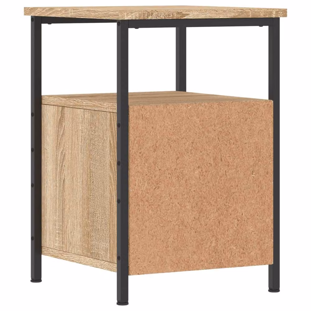 Berkfield Home Set of 2 Durable Bedside Cabinets in Sonoma Oak, Light Brown, W/D/H: 34 x 35.5 x 50 cm – 2