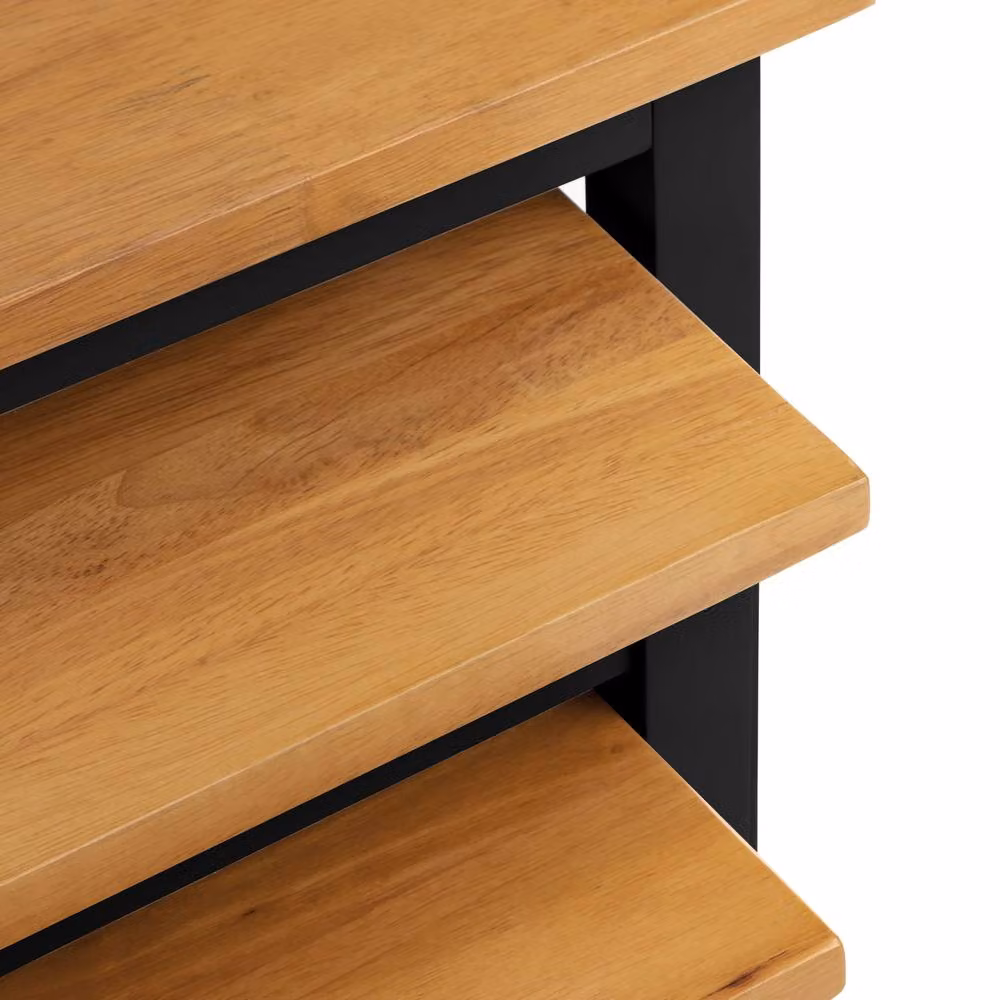 Cheshire Invermere Two Tone Black and Light Oak Nest of Tables – 3