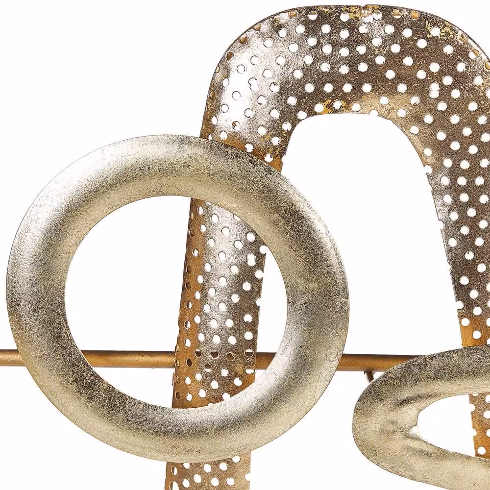 Wyld and Coco Gold Geometric Metal Wall Sculpture – 3