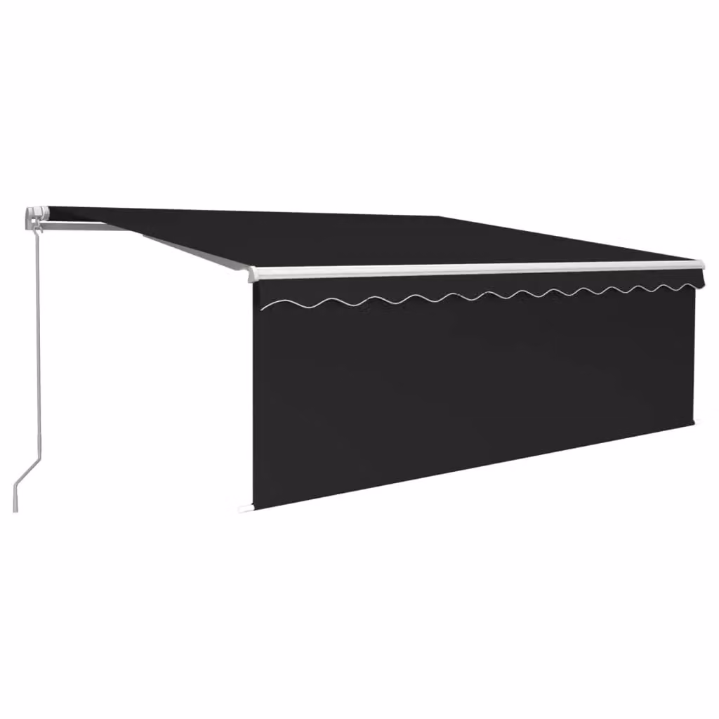 Berkfield Home Manual Retractable Awning with Blind, Anthracite and Black, W: 400 cm, D: 300 cm – 2