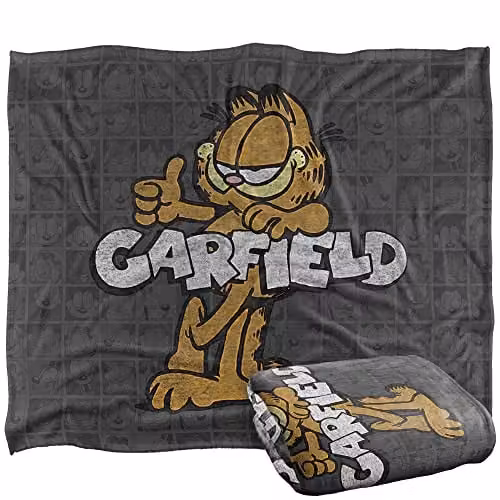 Trevco Garfield Retro Silky Touch Super Soft White Fleece Throw Blanket W/D/H: 152 x 127 cm – 1