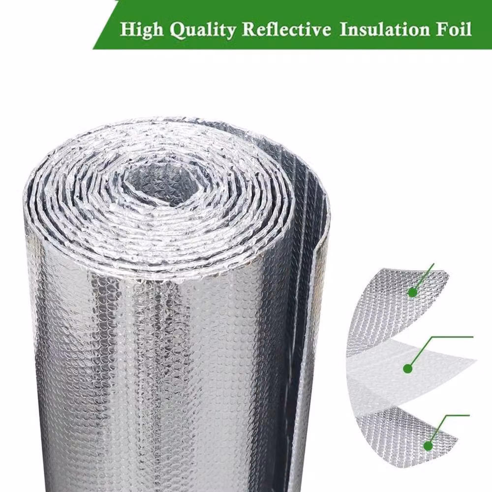 SPETLEK Silver Self Adhesive Aluminium Foil Double Bubble Insulation, W: 60 cm, L: 500 cm – 2