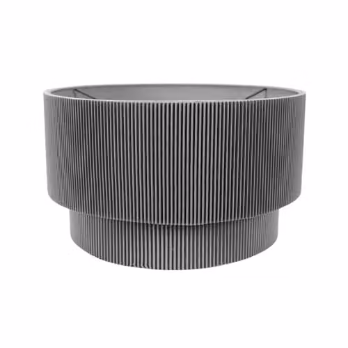 ValueLights Mason Ruched Crinkle Fabric Two Tier Cylinder Lampshade in Grey, Shade Width: 31 cm – 1