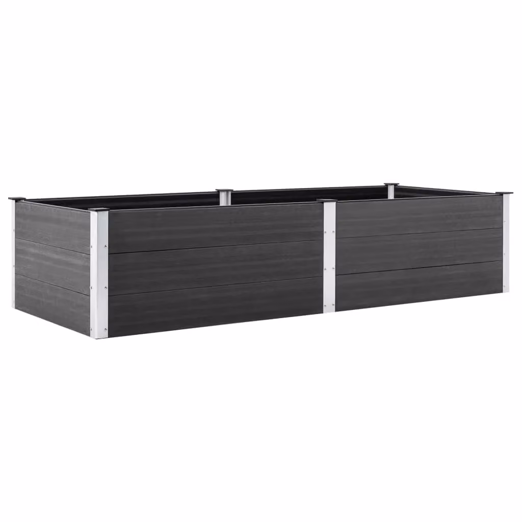 Berkfield Home Garden Grey WPC Raised Bed W: 250 cm, D: 100 cm, H: 54 cm – 2