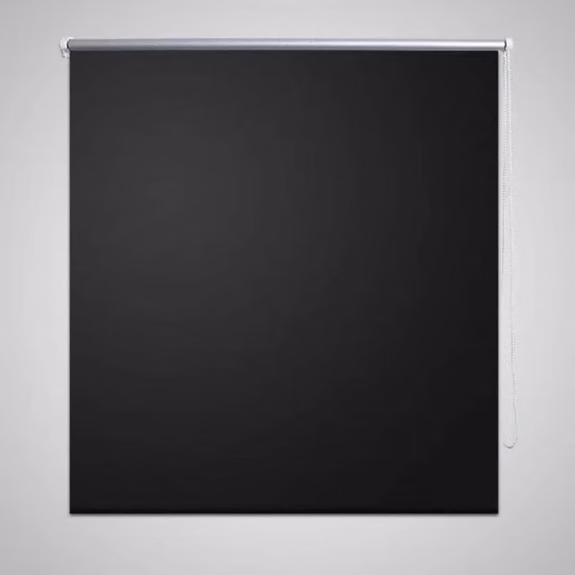 Berkfield Home Blackout Roller Blind, Thermal Insulating, Black, W: 80 cm, H: 230 cm