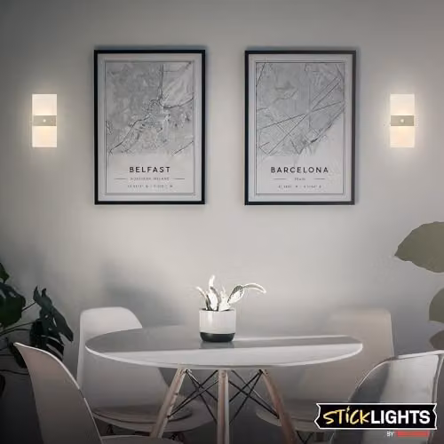 Briloner Sticklights Rechargeable LED Wall Light with Motion Sensor, Gold/Brass, W/D/H: 22 x 4 x 10 cm – 9